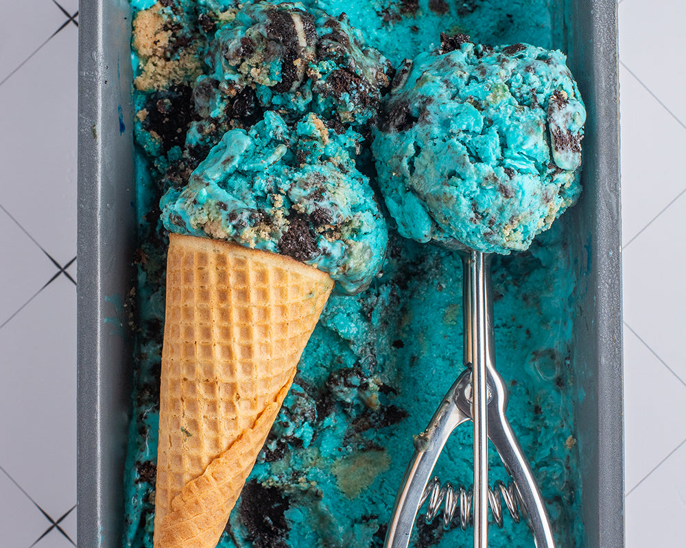 Cookie Monster Stuffed Ice Cream – Emma Claire's Kitchen
